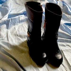 Gold and black mk boots little toodler boots